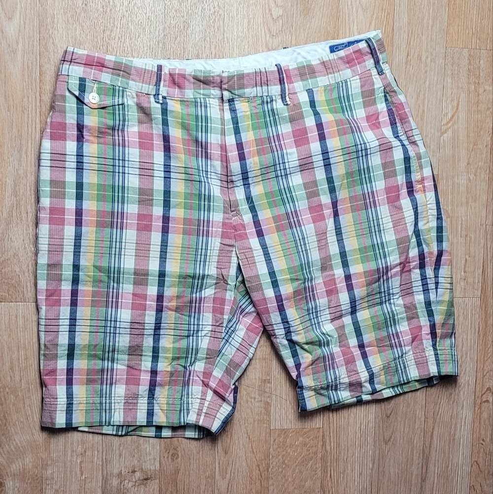 Mens Ralph Lauren Multicolor Plaid Golf Shorts Size 38